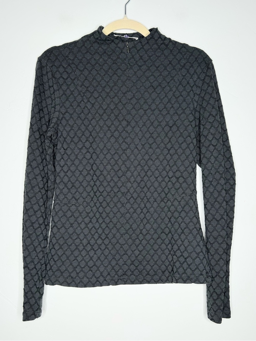 ibex Gray Textured Half Zip Mock Neck Merino Wool Baselayer Pullover Size Small